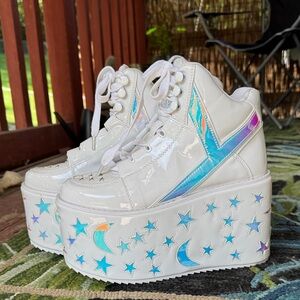 Holographic Star Platform Sneakers